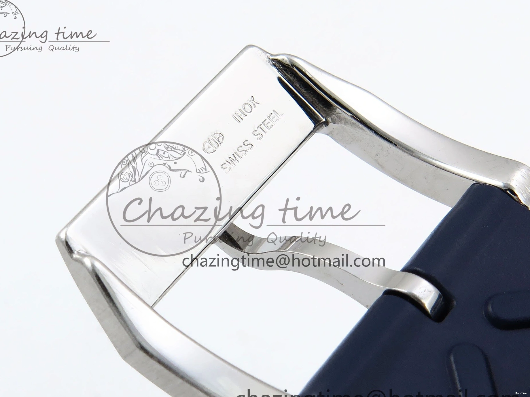 MIROTIME 0412 Casual Portuguese Chrono IW3716 Z+F 1:1 Best Edition White Dial on Blue Rubber Strap A 7016
